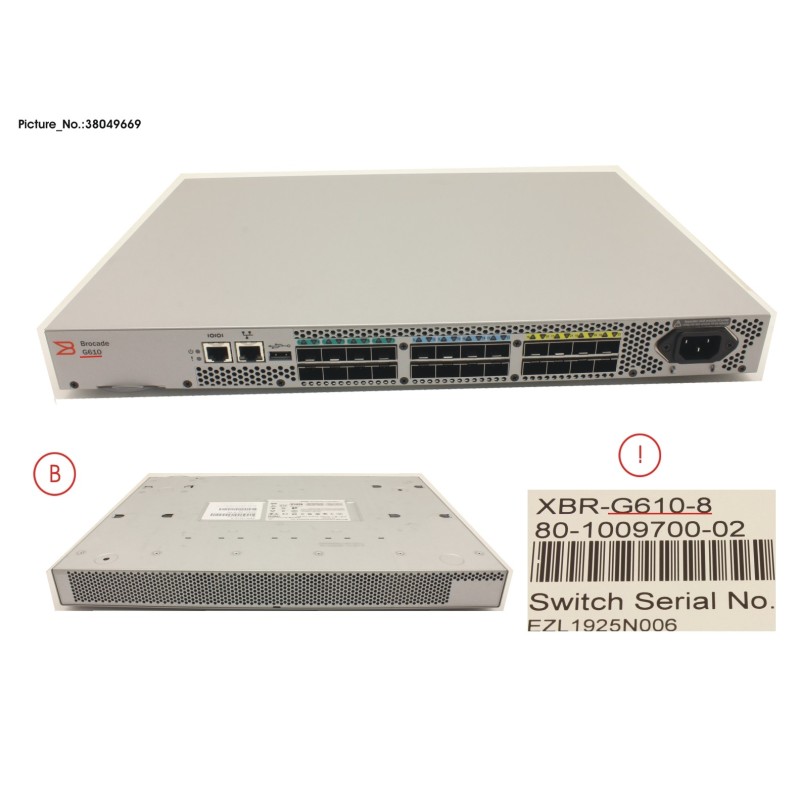 38049669 - BROCADE G610.8P.0SFP.AC.SPARE
