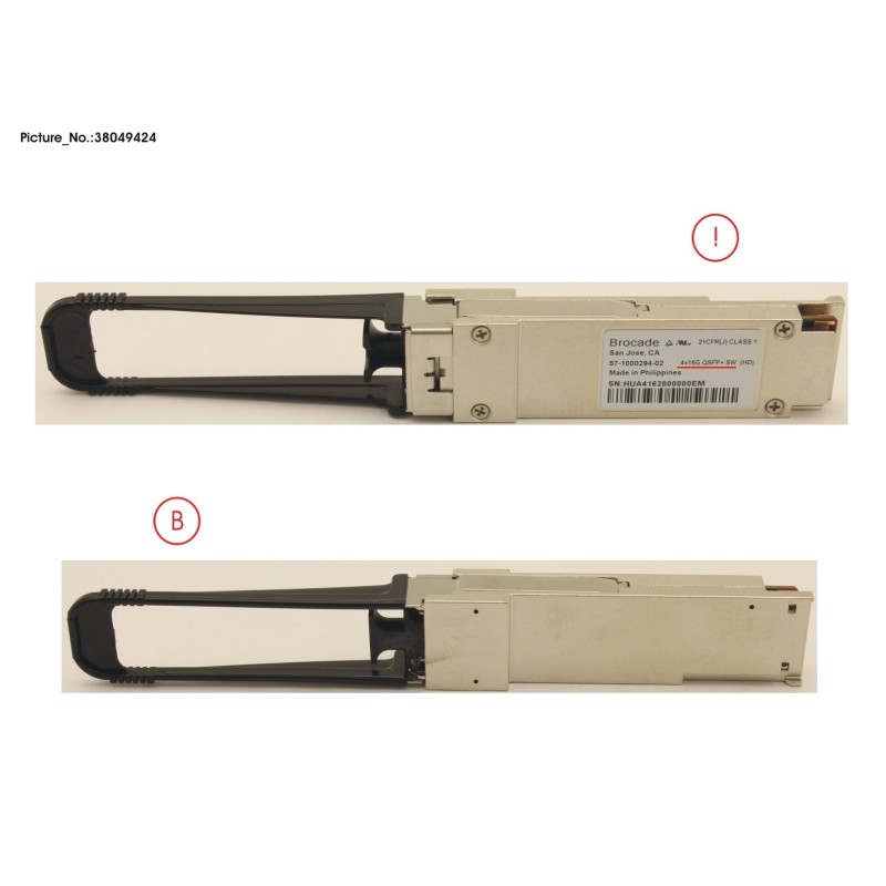 38049424 - FRU. QSFP. SWL. 4X16G FCCOMPLIANT.1-PK
