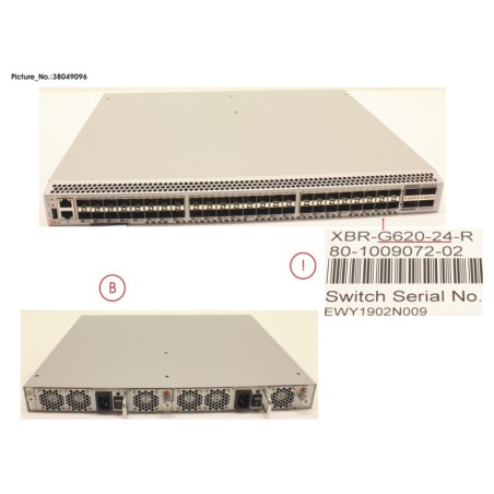 38049096 - BROCADE G620. 24P. 0 SFP. PSAF. SPARE