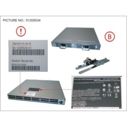 34034878 - BROCADE 6510. 24P. 0 SFP. SIDE EX. AIR