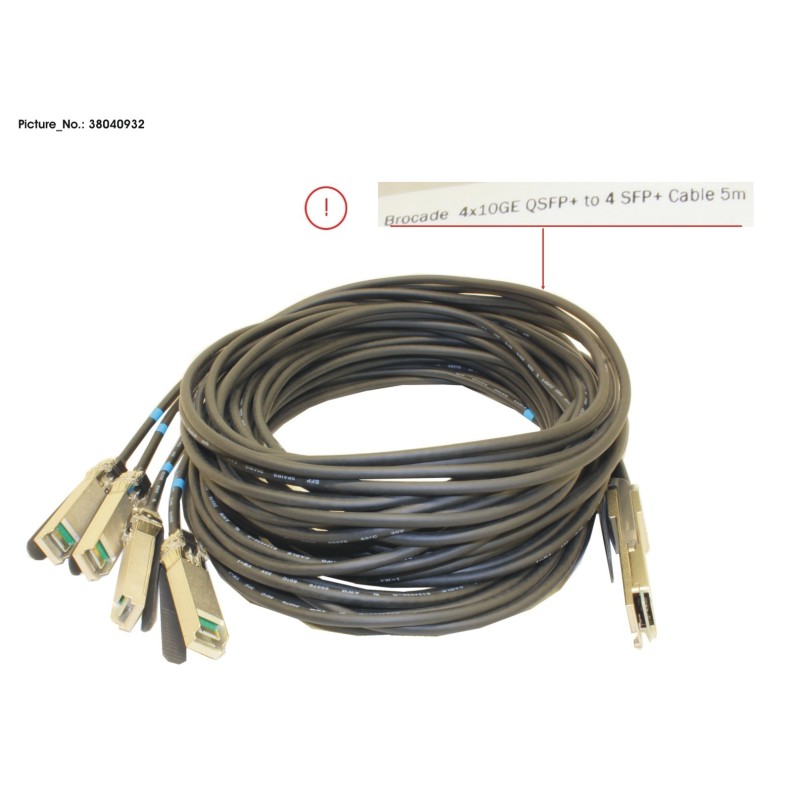 38040932 - QSFP+.4XSFP+ BREAKOUT CABLE BROCADE 5M