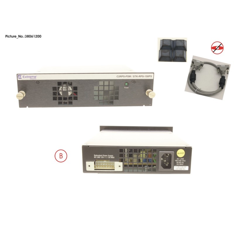 38061200 - 150W REDUNDANT POWER SUPPLY. NON-POE