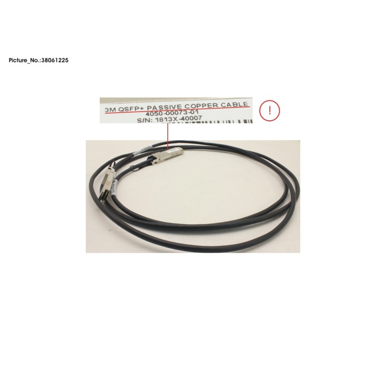 38061225 - 40G QSFP+ DAC CABLE. PASV COPPER.3M