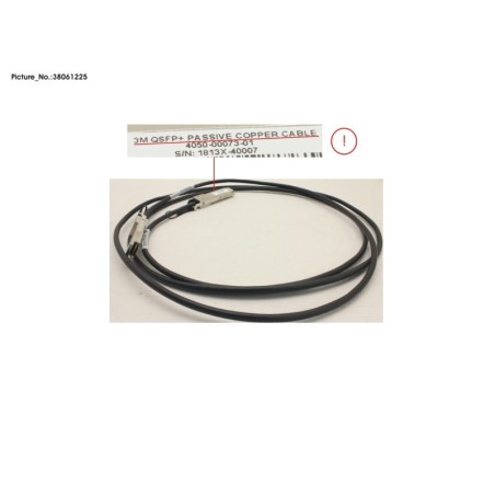 38061225 - 40G QSFP+ DAC CABLE. PASV COPPER.3M