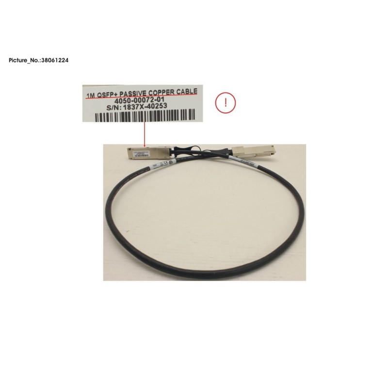 38061224 - 40G QSFP+ DAC CABLE. PASV COPPER.1M