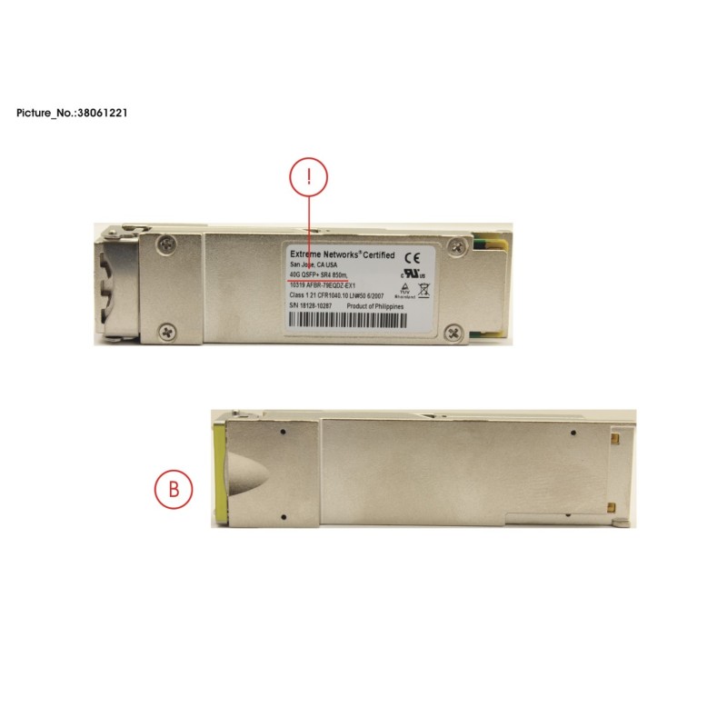38061221 - 40GBASE-SR4 QSFP+. MPO CONNECTOR