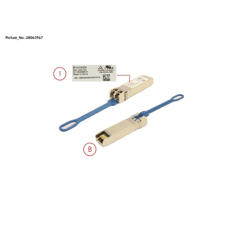 38063967 - FRU. SFP+. ELWL 25KM. 16G. 1-PK. SECURE
