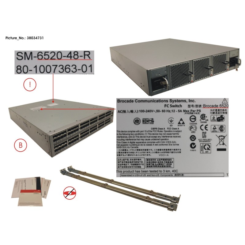 38034731 - 6520 SWITCH. 48PORT. 0SFP