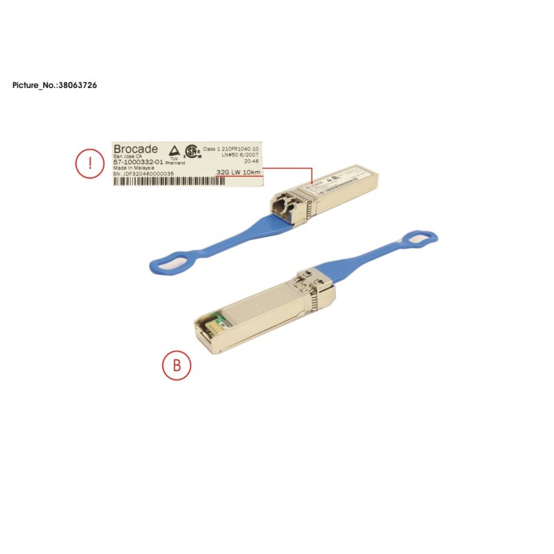 38063726 - SFP+. LWL(SMF). 32GB.S. 10KM. 1-PACK