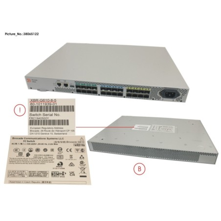 38065122 - BROCADE G610.8P.0SFP.SPARE.LW