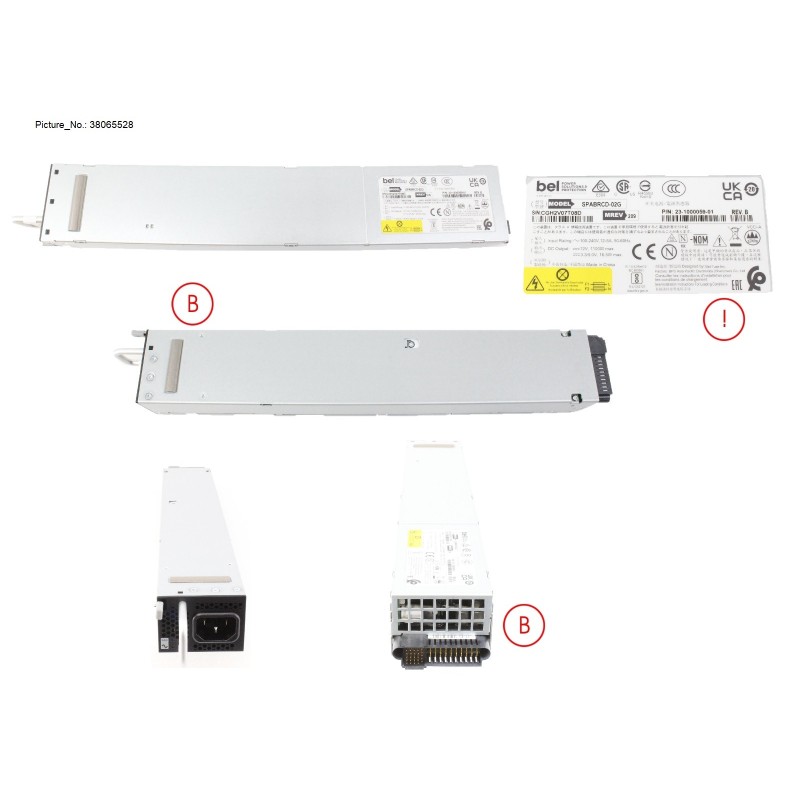 38065528 - FRU 1100W PSAC. NONPORTSIDE EXHAUST AF