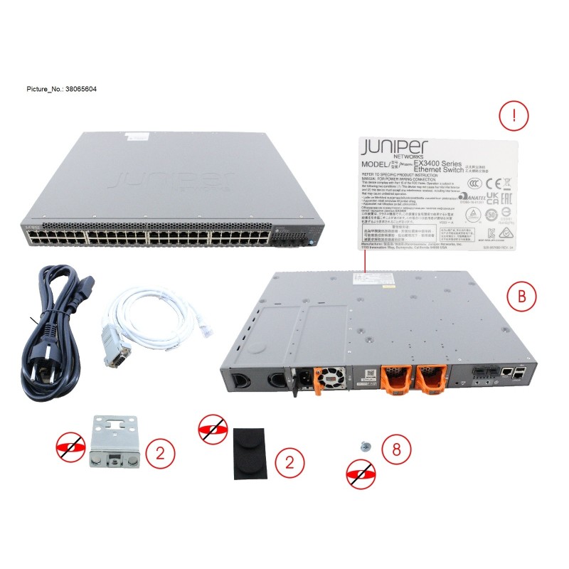 38065604 - EX3400 48-PORT FRONT-TO-BACK AIRFLOW