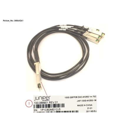 38064261 - 100G DIRECT ATTACHED CABLE(BREAKOUT. 1M.