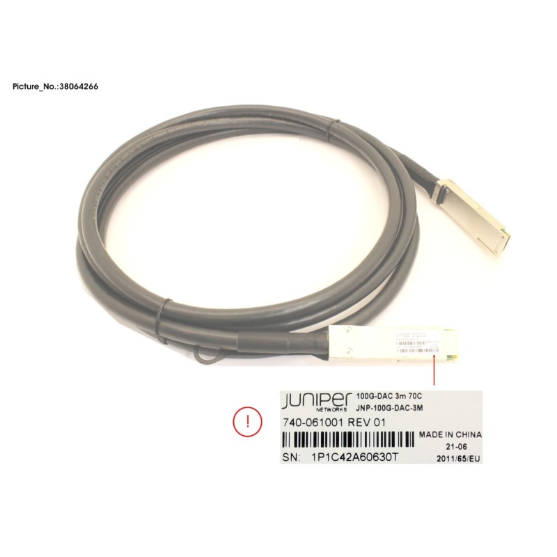 38064266 - 100G DIRECT ATTACHED CABLE(TWINAX. 3M. 1