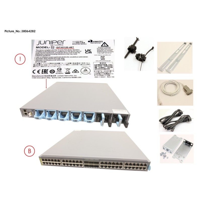 38064282 - 48X10GT+6X100G. 1U. AC. PSU SIDE INTAKE
