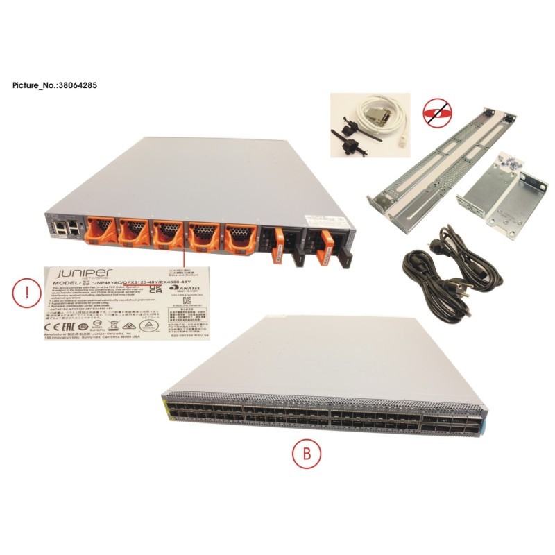 38064285 - 48X25G+8X100G 1U AC PORT SIDE INTAKE AND