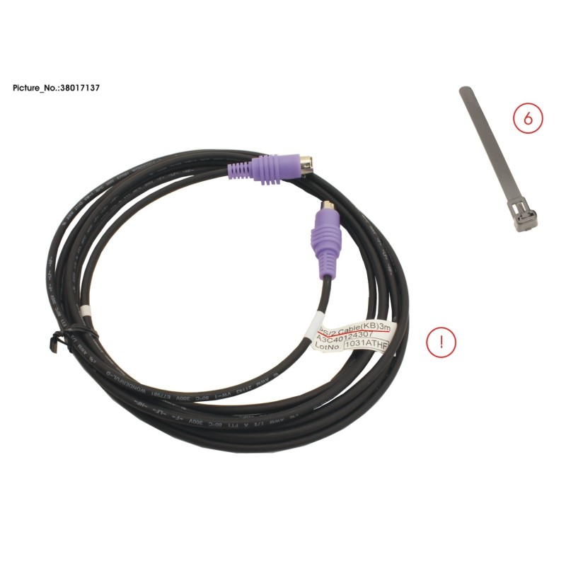 38017137 - PS.2 CABLE(KB) 3M
