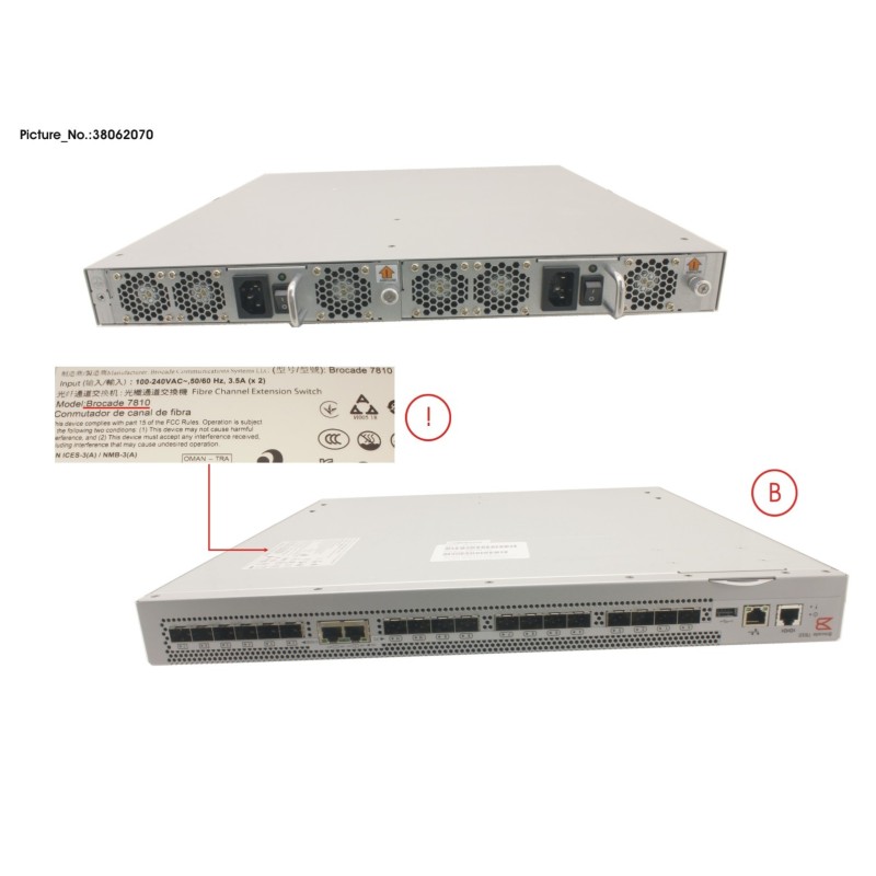 38062070 - FRU 7810. WITH 2XPSU. W.O SFP