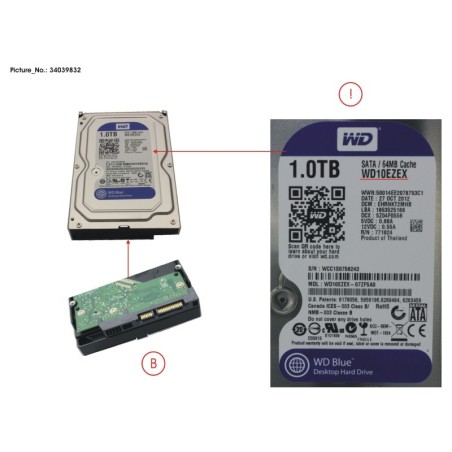 34039832 - HDD 1TB SATA S3 7.2K 3.5  4K-AF