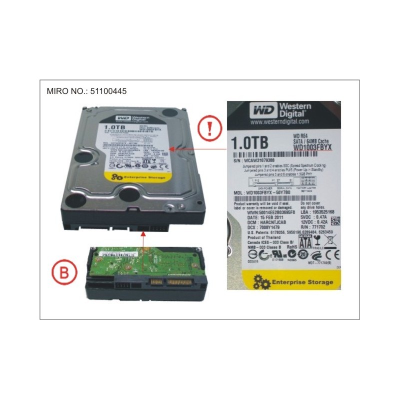 34032616 - HDD 1TB BC-SATA 7.2K 3.5
