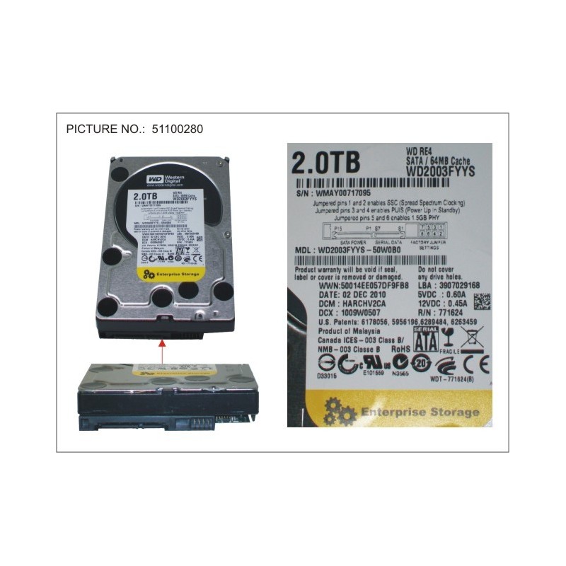 38017162 - HDD 2TB BC-SATA 7.2K 3.5