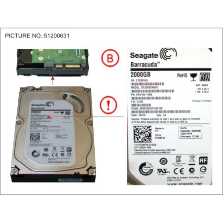 34037305 - HDD 2TB SATA S3 7.2K 3.5  4K-AF
