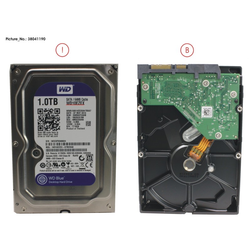 38041190 - HDD 1TB SATA S3 7.2K 4K 3.5