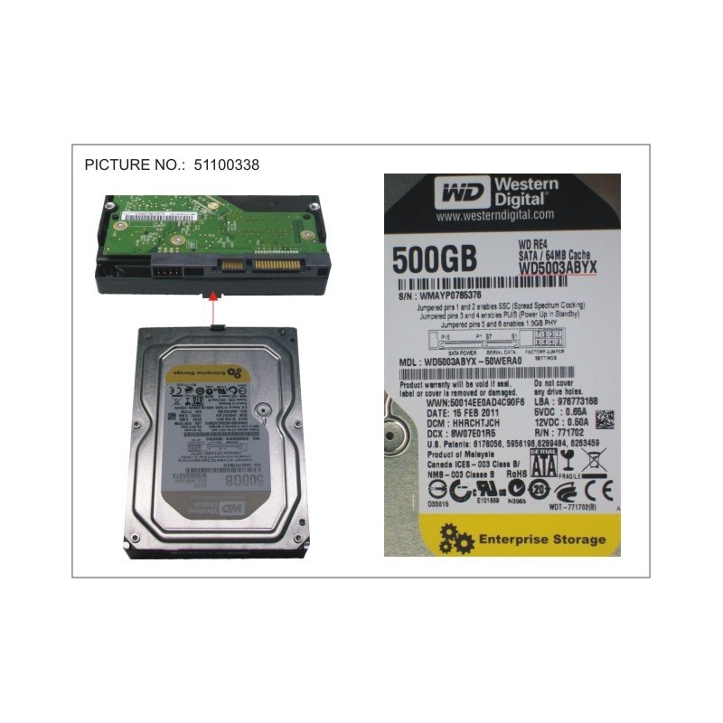 34032617 - HDD 500GB BC-SATA S2 7.2K 3.5
