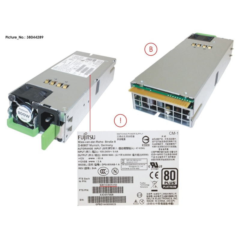 38044289 - RED PSU 800.12V PLAT