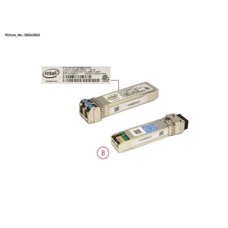 38063052 - SFP+ TRANSCEIVER 10G.1G DUAL RATE LR