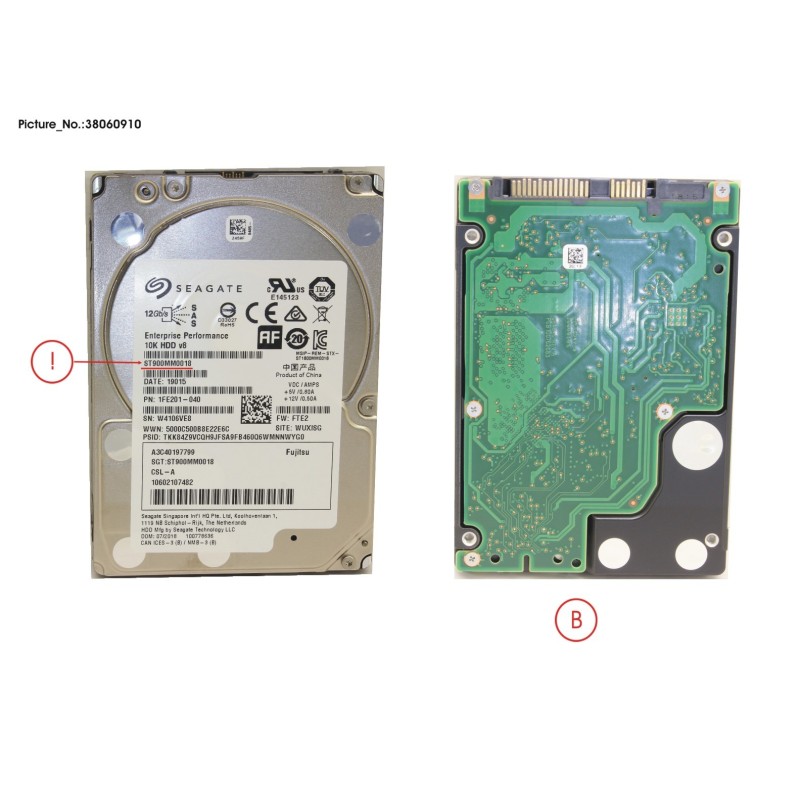 38060910 - HDD SAS 12G 900GB 10K 512E SFF 2.5