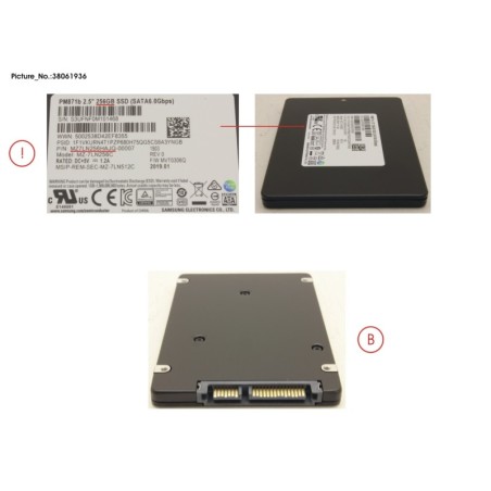 38061936 - SSD S3 256GB 2.5 SATA.UGS(FDE)SED (7MM)