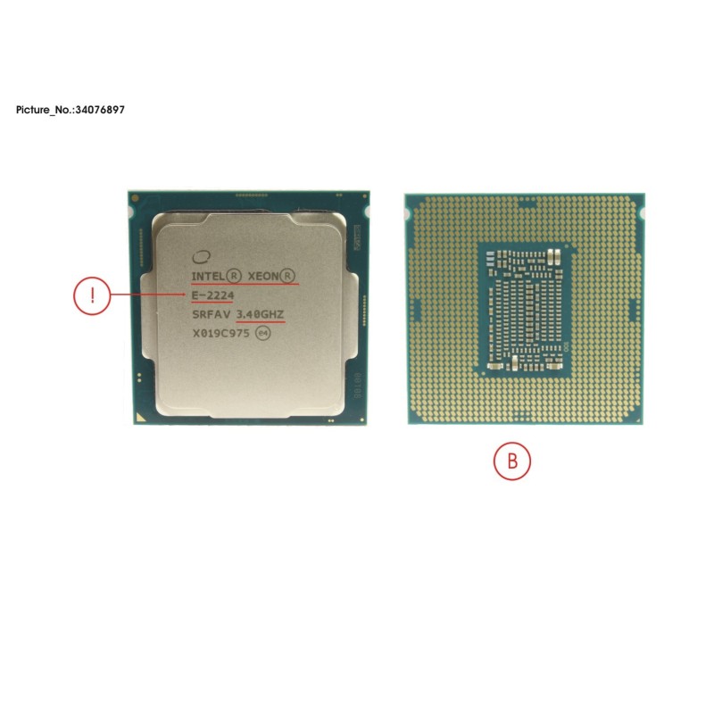 34076897 - CPU XEON E-2224 3.4GHZ 71W