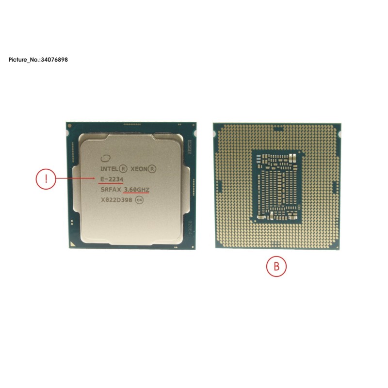 34076898 - CPU XEON E-2234 3.6GHZ 71W