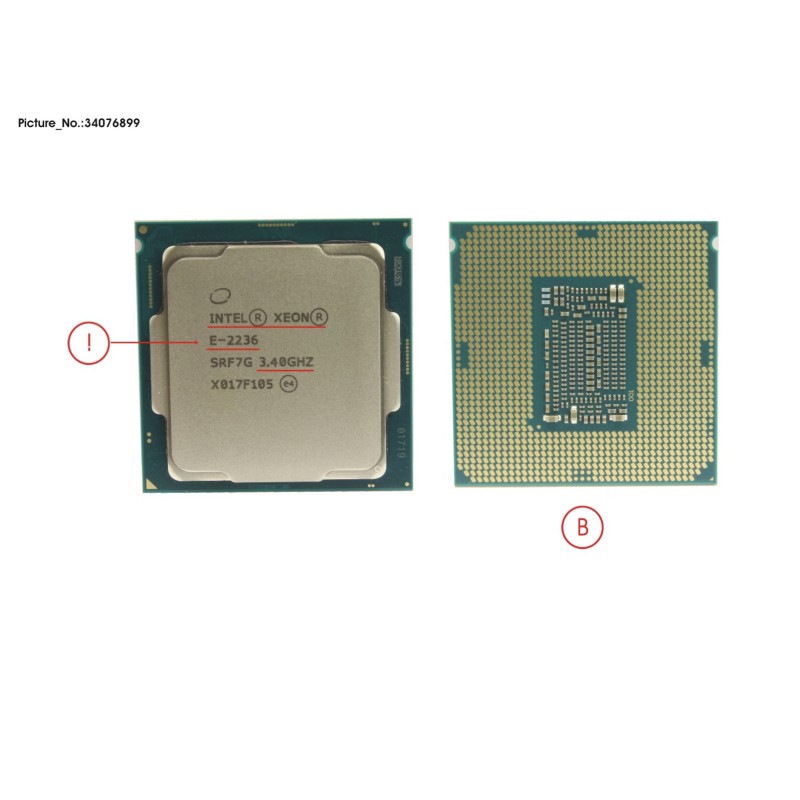 34076899 - CPU XEON E-2236 3.4GHZ 80W