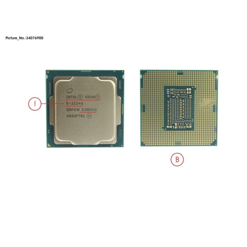 34076900 - CPU XEON E-2224G 3.5GHZ 71W