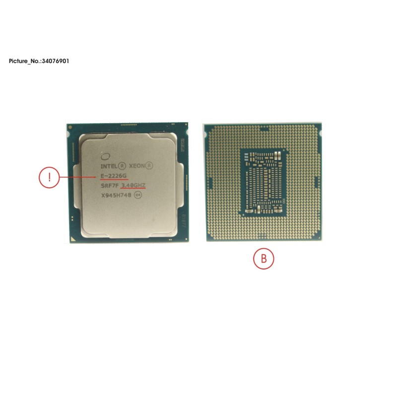 34076901 - CPU XEON E-2226G 3.4GHZ 80W