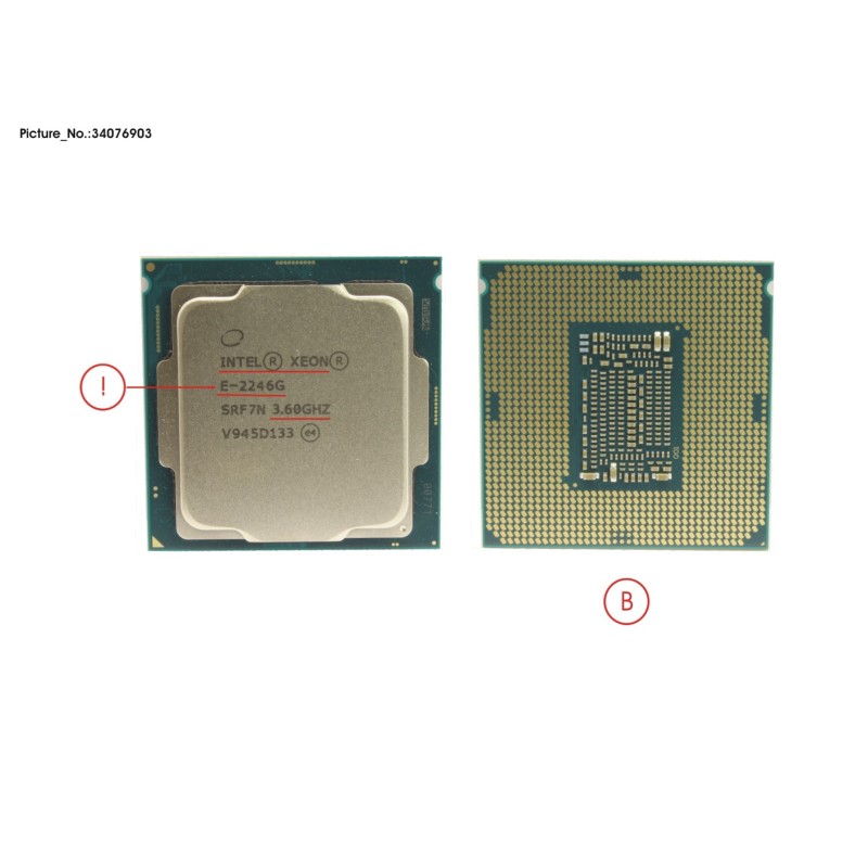 34076903 - CPU XEON E-2246G 3.6GHZ 80W