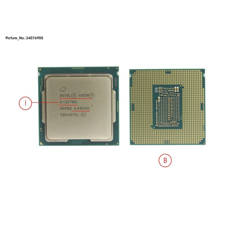 34076905 - CPU XEON E-2278G 3.4GHZ 80W