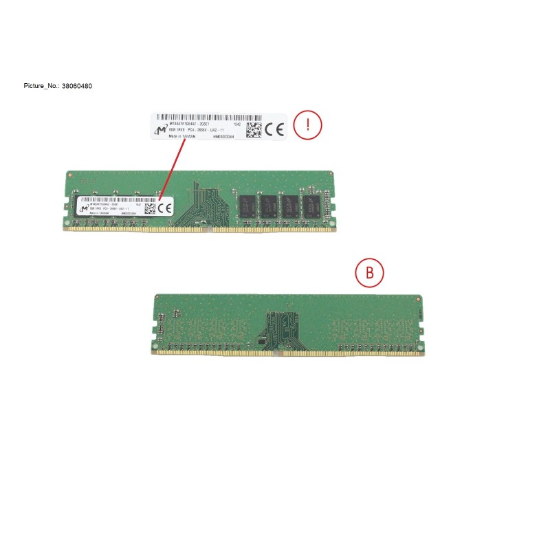 38060480 - MEMORY 8GB DDR4-2666 UD