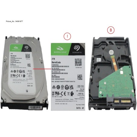 34081877 - HDD 2TB SATA S3 7.2K 3.5  4K