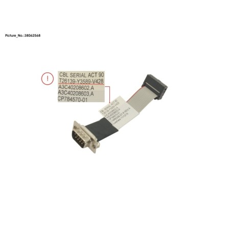 38062568 - CABLE. SERIAL (90MM)