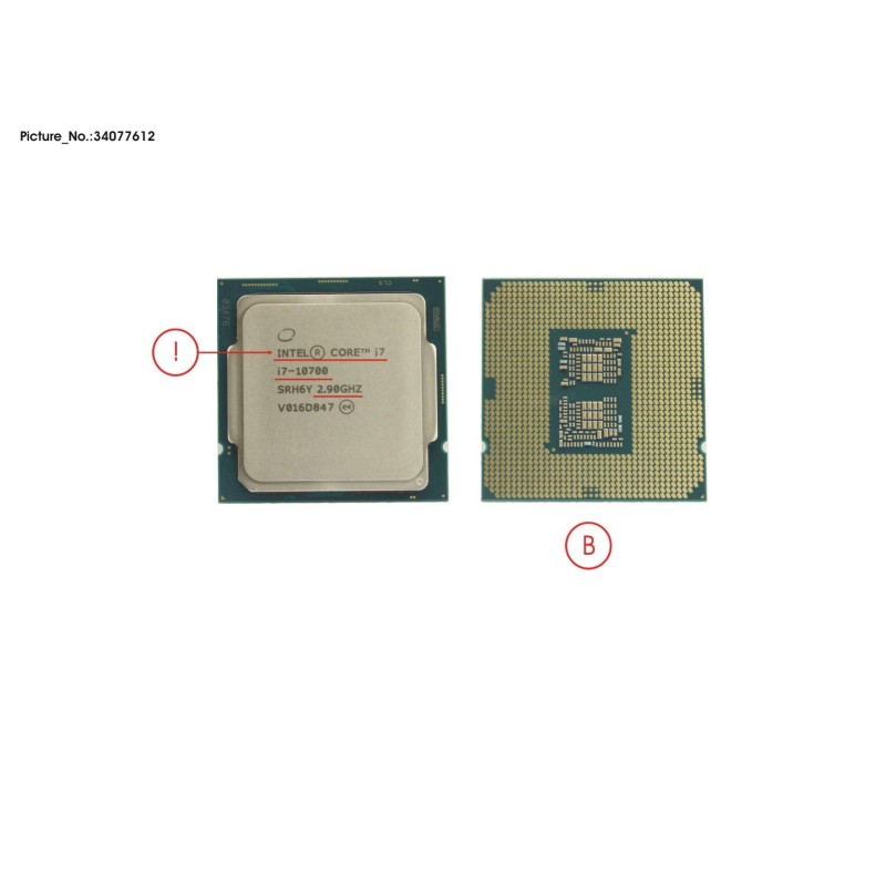 34077612 - CPU INTEL CORE I7-10700 2.9 GHZ 65W