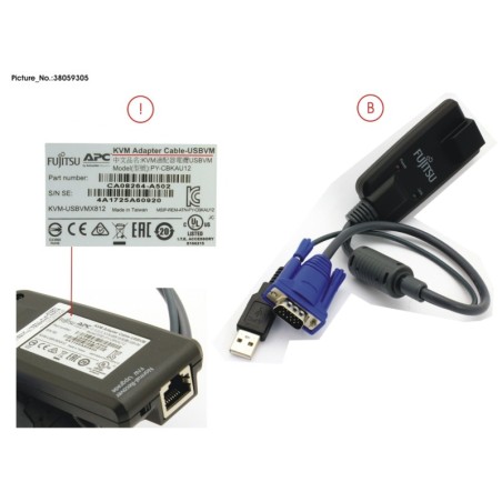 38059305 - CONSOLESWITCH KVM1116P ADAPT USB-VGA.VM