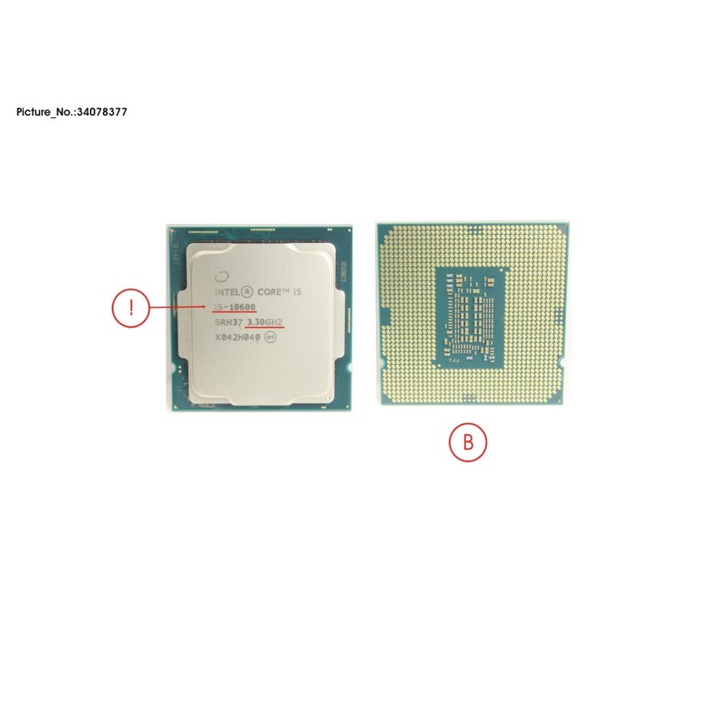 34078377 - CPU INTEL CORE I5-10600 3.3 GHZ 65W