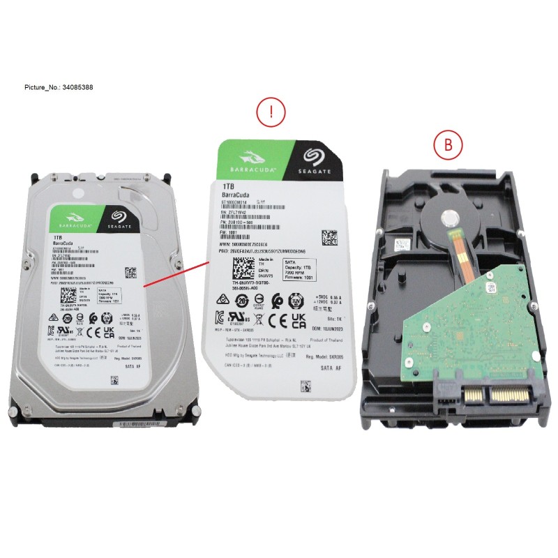 34085388 - HDD 1TB 3.5 S3 7.2K 4K