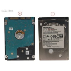 34043385 - HDD 500GB SATA2-5 5.4K.TOS 4K-AF (7MM)