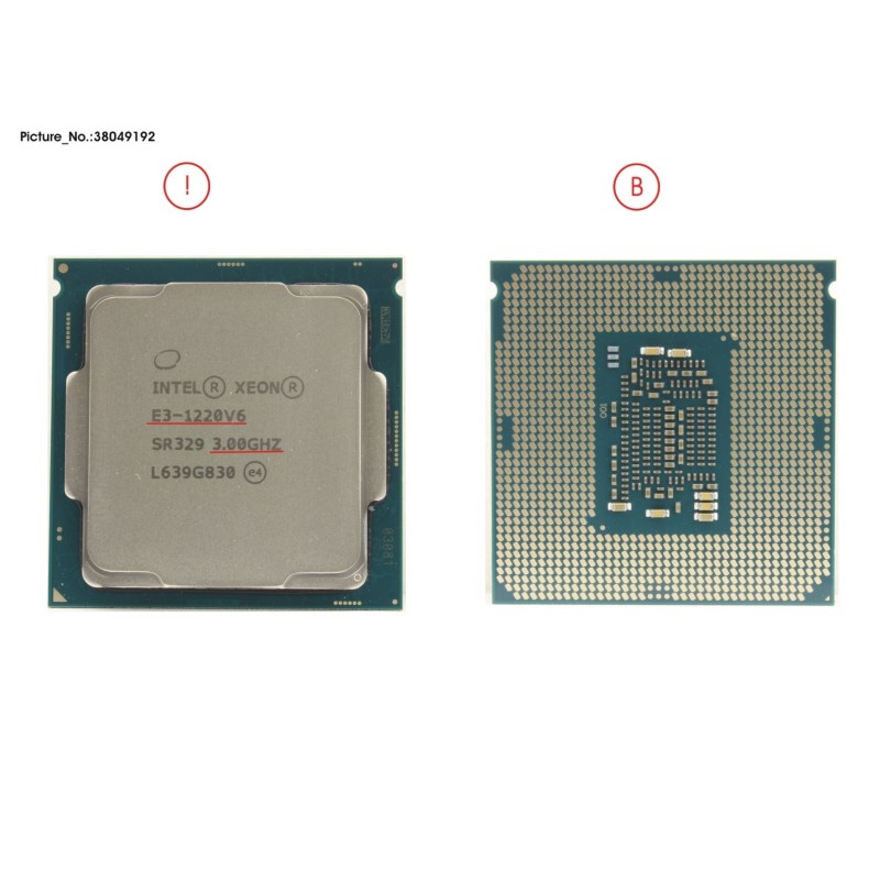 38049192 - CPU XEON E3-1220V6 3.0GHZ 72W