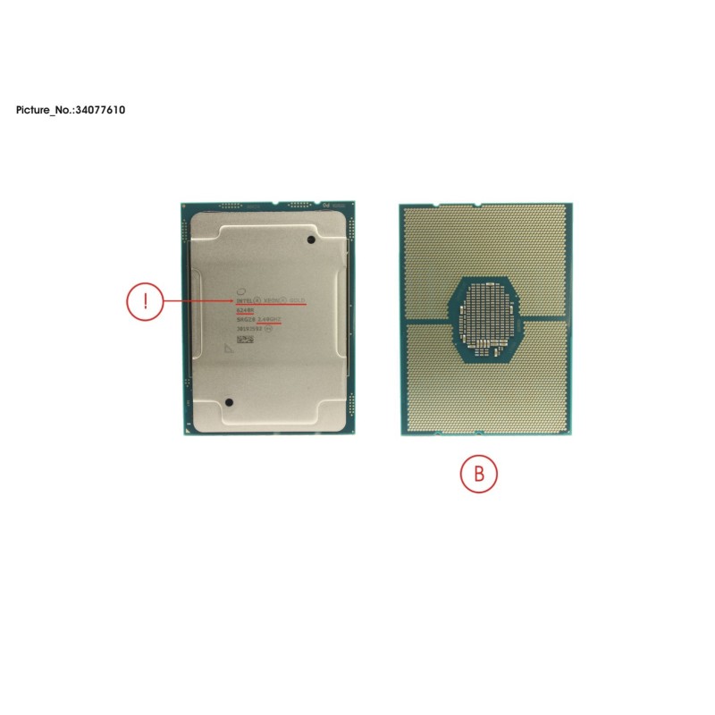 34077610 - CPU INTEL XEON GOLD 6240R 2.4GHZ 165W