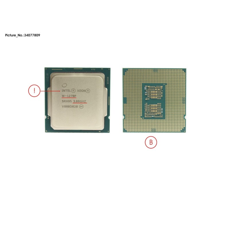 34077809 - CPU INTEL XEON W-1270P 3.8 GHZ 125W